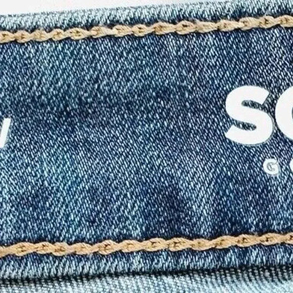 NWT SONOMA Women High Rise Blue Rolled Cuff Distressed Blue Jean Shorts Size 24W - Picture 5 of 7